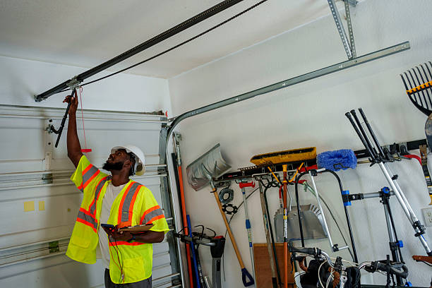 Professional Garage Door technician working in Flagtown, NJ